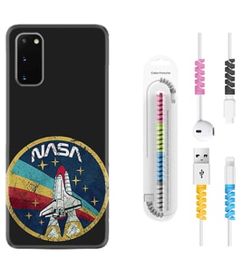 Samsung A02S A03S A10 A12 A13 A21S A22 Kılıf Kablo Koruma Spiral Silikon Nasa 1326