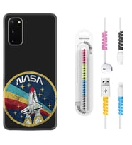 Samsung A02S A03S A10 A12 A13 A21S A22 Kılıf Kablo Koruma Spiral Silikon Nasa 1326