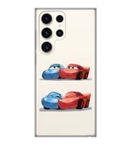 Samsung Galaxy S23 ULTRA Uyumlu Mcqueen ve Sally Tasarımlı Şeffaf Telefon Kılıfı
