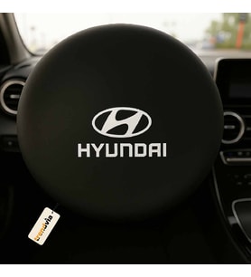 Hyundai Marka Araba Direksiyon Kılıfı Siyah  Direksiyon Koruyucu Penye Kumaş Kaplama