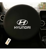 Hyundai Marka Araba Direksiyon Kılıfı Siyah  Direksiyon Koruyucu Penye Kumaş Kaplama
