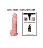 27 cm Belden Bağlamalı Realistik Dildo Penis - J. King