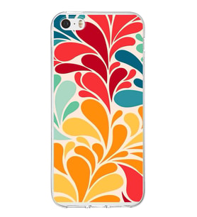 PrintiFy Apple  iPhone 5S ile Uyumlu 1mm Slim Fit Retro Renkler 5 Baskılı Şeffaf  Kılıf