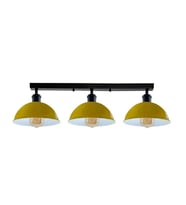 RİOLİHGT RETRO,MODERN,VİNTAGE SARI BAŞLIK 3XE27 METAL PLOFONYER SIRALI AVİZE TABAN UZUNLUK:60CM