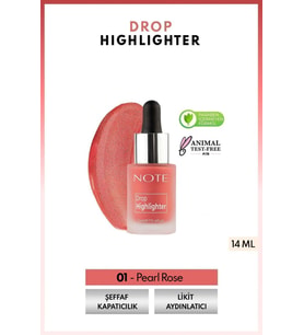 Note Cosmetics Drop Highlighter Işıltılı Likit Aydınlatıcı - 01 Pearl Rose