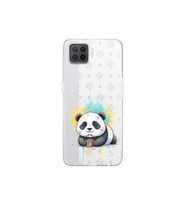 Oppo A73 ile Uyumlu Splash Panda Tasarımlı Şeffaf Silikon Kılıf