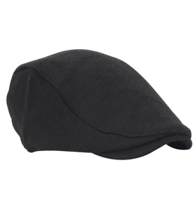 Erkek Yün Flat Cap Kasket Peaky Blinders Şapka (Siyah)