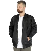 Mode XL Büyük Beden Erkek Kolej Mont Jesica 22611 Siyah