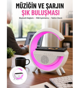 Yeni Nesil Hoparlör Speaker 5.0 Taşınabilir G Şeklinde Powerbankli Yeni Nesil