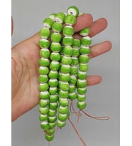 Yeşil Renk Sırlı Seramik Boncuk Dizi 10-12mm/24cm (54140)