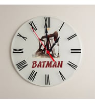 Batman Şehri Tasarımlı Duvar Saati (Krem)