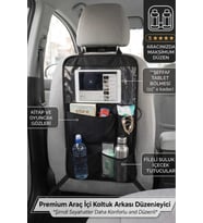Araç İçi Koltuk Arkası Düzenleyici, Oto Koltuk Arkası Organizer ve Koruyucu, Tablet Bölmeli, Çok Amaçlı Organizer