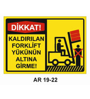 İŞ GÜVENLİĞİ UYARI LEVHASI 1 ADET PVC 21 X 29CM