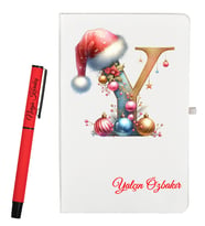 Yeni Yıl Hediyesi Kişiye Özel Defter ve Roller Kalem Seti