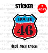 46 kahramanmaraş memleket rota gidiş etiket sticker çıkartma - 2 adet - motosiklet araba otomobil kamyon kamyonet cam uyumlu
