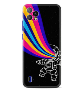 Reeder P13 Blue Plus 2022 Kılıf Silikon Desen Özel Seri Colorful Astronot 1727