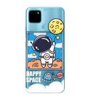 Realme C21Y/C25Y Uyumlu Astronot Desenli Şeffaf Telefon Kılıfı