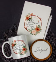 Kişiye Özel Defter Kalem Kupa Ve Bardak Altlığı Hediye Seti 103914 (Model 1)