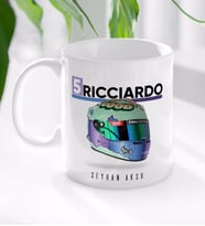 BK Gift Kişiye Özel İsimli F1 Ricciardo Tasarımlı Beyaz Kupa Bardak-1