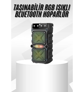 Çift Çıkışlı Güçlü Bataryalı Kablosuz Yüksek Ses Kaliteli Bluetooth Hoparlör