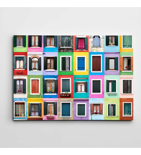 Pencereler Modern Sanat Kanvas Tablo
