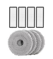 Roborock QRevo Curv Uyumlu 4 Adet Hepa Filtre 4 Adet Mop Fiber Paspas
