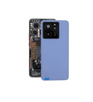 Xiaomi Mi 13T Arka Kapak - Arka Pil Batarya Kapağı Kamera Lensli - 2306EPN60G Uyumlu (Mavi)