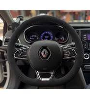 Renault Talisman Direksiyon Kılıfı Alcantara Süet Monza Black Serisi Siyah 2015-2022