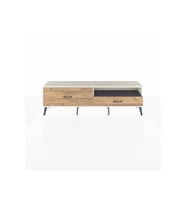 Arges TV Ünitesi Tek Raflı 2 Çekmeceli  176x30x51 Aytaşı-Antrasit/Çam