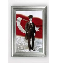 Gümüş Çerçeveli Atatürk Tablo a554