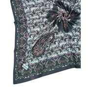 Mim Eşarp Prime Pamuk Etnik Desenli Eşarp 90x90 cm (Füme)