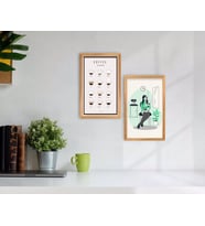 BK Home Coffee Tasarımlı Dekoratif 2'li Retro Ahşap Tablo-10