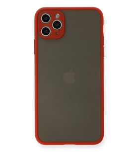 iPhone 11 Pro Max Kılıf Montreal Silikon Kapak - Kırmızı