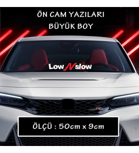SLOW İNG ön arka cam uyumlu sticker yazı - Büyük boy spor tuning modifiye etiket