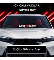 SLOW İNG ön arka cam uyumlu sticker yazı - Büyük boy spor tuning modifiye etiket