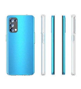 Oppo Reno 5 Kılıf İnce ve Esnek Şeffaf Süper Silikon (Renksiz)
