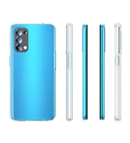 Oppo Reno 5 Kılıf İnce ve Esnek Şeffaf Süper Silikon (Renksiz)