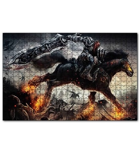 Cakapuzzle Yüzüklerin Efendisi Nazgul ve Alevler  Puzzle Yapboz MDF (Ahşap) (120 Parça)