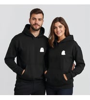 Sevgililer Günü Özel Kombin, 2 Ürün Kapüşonlu Hoodie Sweatshirt (Siyah)