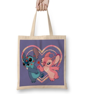Lilo And Stitch Stitch and Angel Kiss Bez Çanta Uzun Saplı