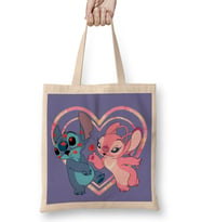 Lilo And Stitch Stitch and Angel Kiss Bez Çanta Uzun Saplı