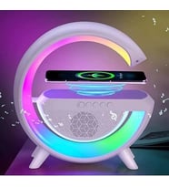 Kablosuz Telefon Şarj Bluetooth Hoparlör Istasyonu Ses Rgb Atmosfer Gece Işık Bt-2301 (5680)