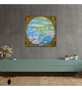 Kare Kanvas Tablo Ünlü Eserler Claude Monet Su Zambakları