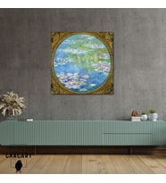 Kare Kanvas Tablo Ünlü Eserler Claude Monet Su Zambakları