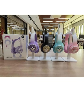 RENKLİ BÜYÜK A KALİTE KULAK ÜSTÜ TAÇ RENKLİ IŞIKLI KEDİ KULAKLI KEDİ KABARTMALI 5.3 VERSİON PED BALŞLIKLI BOYU AYARLANABİLEN ÇOK RAHAT BLUETOOTH KULAKLIK AKZ 02 (MOR)