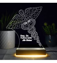 Tıp Logosu 3d Led Lamba
