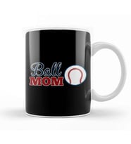Ball Mom Cute Baseball Softball Mom Kupa Bardak Porselen