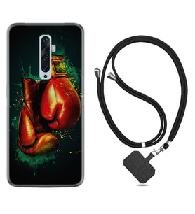 Oppo Reno 2Z 4 Lite 4 Pro 5 6 7 A31 Kılıf Boyun Askılı Silikon Boks Eldiveni 1763