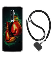 Oppo Reno 2Z 4 Lite 4 Pro 5 6 7 A31 Kılıf Boyun Askılı Silikon Boks Eldiveni 1763