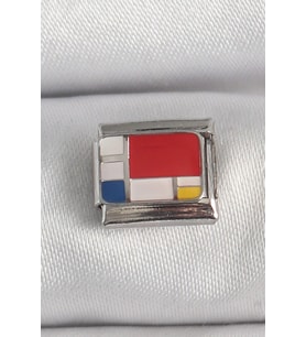 316L Çelik Gümüş Renk Karışık Renk Portre Model Nomination Charm 5886 - SSSSSS5655-9506